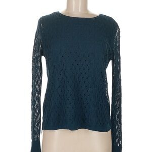 Ann Taylor Teal Knit Top size medium